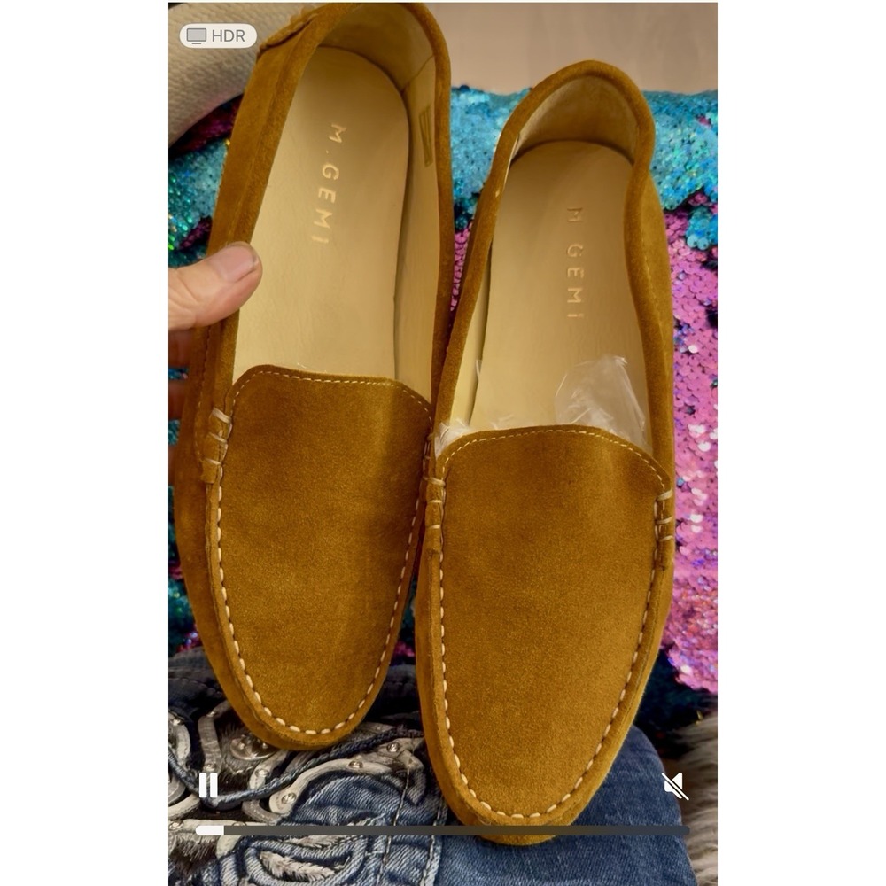New M. GEMI The Felize Shearling Brown/rust Suede Moc  42 Women's US Size 11 - Picture 10 of 16